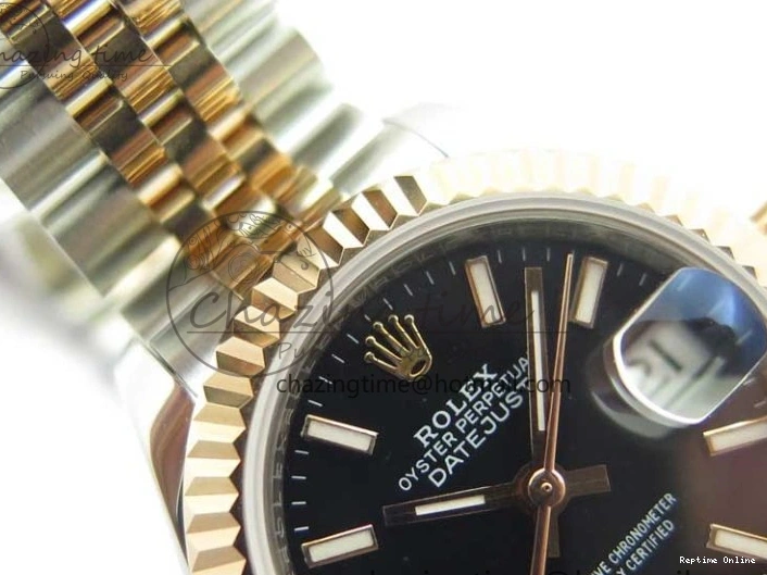 1218 Datejust 28mm 279173 SS RG BP Maker Best Edition Black Dial on SS RG Jubilee Bracelet ETA TopPick 2580